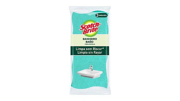 Esponja Scotch-Brite para Limpeza de Banheiro