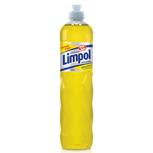 Detergente Lava Louças Neutro 500mL Limpol