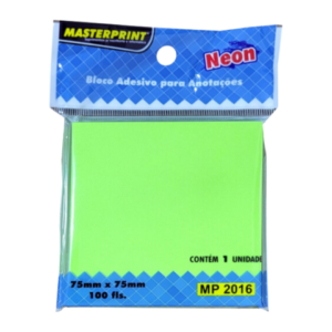 Bloco Adesivo Masterprint Verde Neon