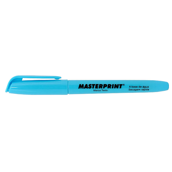 Caneta Marca Texto Azul Masterprint