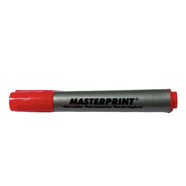 Marcador Permanente Recarregável Vermelho Masterprint