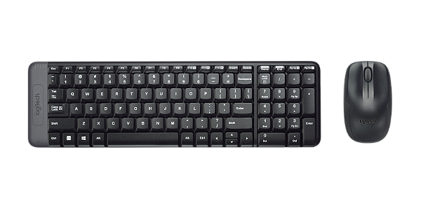 Combo Teclado e Mouse sem Fio MK220 Preto Logitech