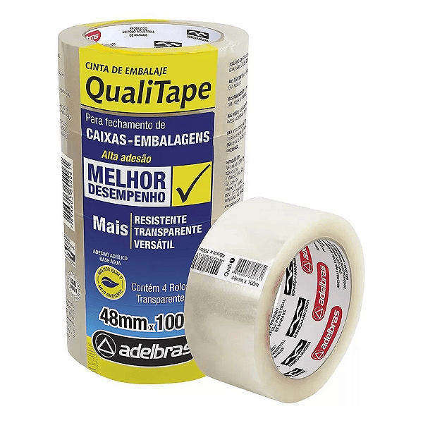 Fita Empacotamento 48mm x 100mm Adelbras