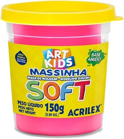 Massinha de Modelar Soft Rosa Maravilha 150g Acrilex