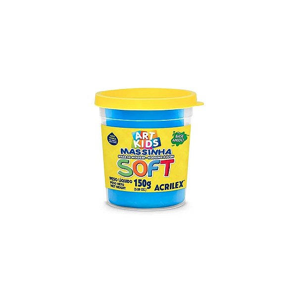 Massinha de Modelar Soft Azul 150g Acrilex