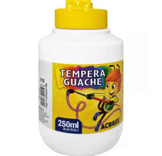 Tinta Guache Branco 250mL Acrilex