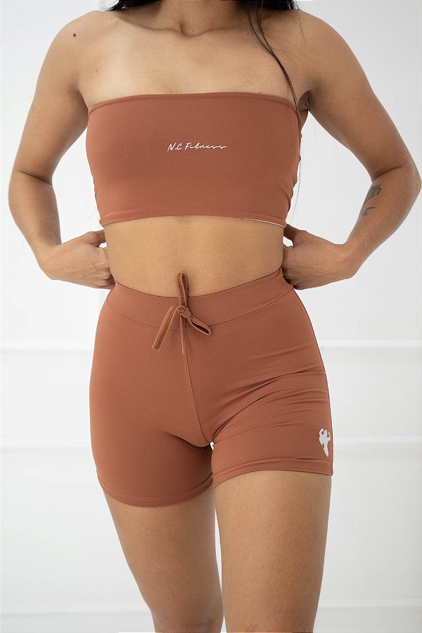 Shorts Aurora Marrom