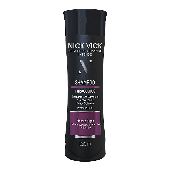 Shampoo Miraculous Nick Vick Alta Performance Intense 250ml