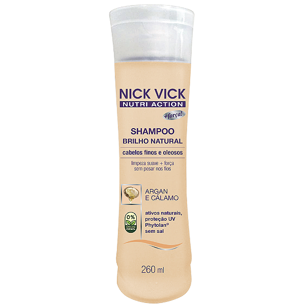 Shampoo Brilho Natural Nick Vick Nutri Action 260ml