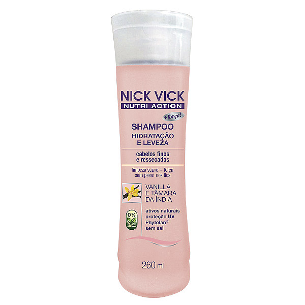 Shampoo Hidratação e Leveza Nick Vick Nutri Action 260ml