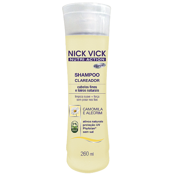 Shampoo Clareador Nick Vick Nutri Action 260ml
