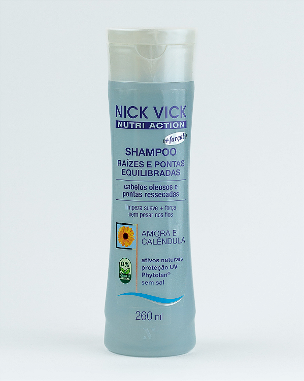 Shampoo Raízes e Pontas Equilibradas Nick Vick Nutri Action 260ml