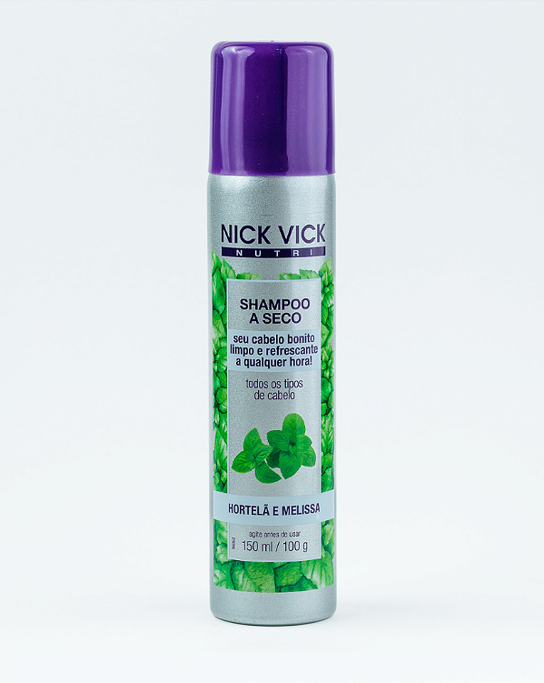 Shampoo a Seco Hortelã e Melissa Nick Vick Nutri 150ml