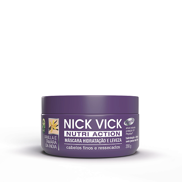Máscara Hidratação e Leveza Nick Vick Nutri Action 200g