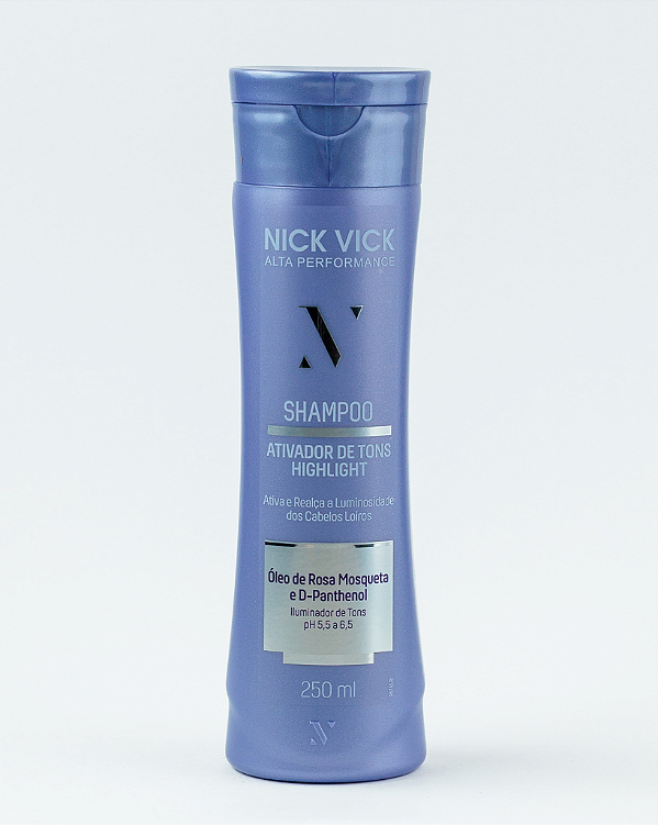 Shampoo Highlight Ativador de Tons Loiros Nick Vick Alta Performance 250ml