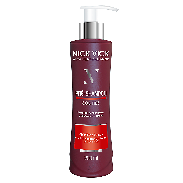 Pré-Shampoo S.O.S. Fios Nick Vick Alta Performance 200ml