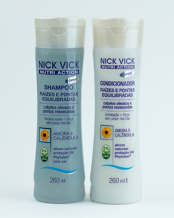 Kit Raízes e Pontas Equilibradas Nick Vick Nutri Action