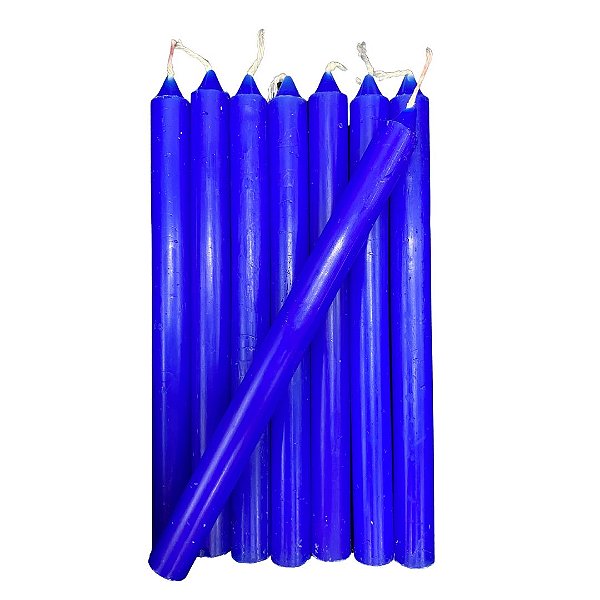 Vela Palito Azul Escuro 18cm por Kg