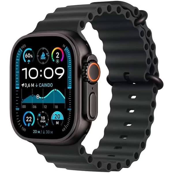 Apple Watch Ultra 2 BLACK GPS + Cellular • Caixa de titânio – 49 mm • Pulseira Oceano