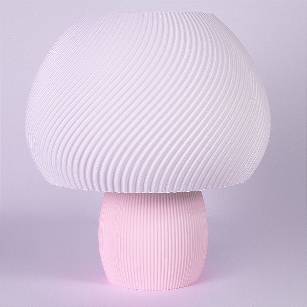 Luminária Cogumelo Rosa