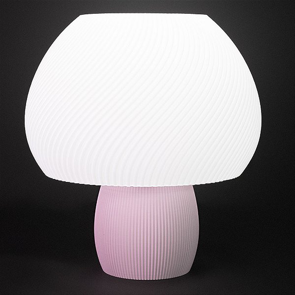 Luminária Cogumelo Rosa