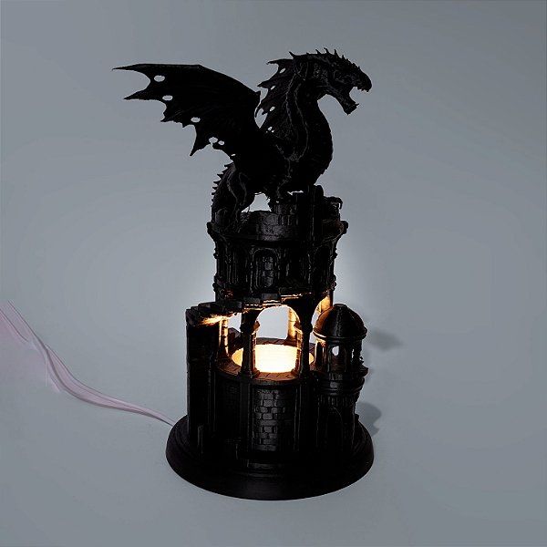 Luminária Dragão Castelo