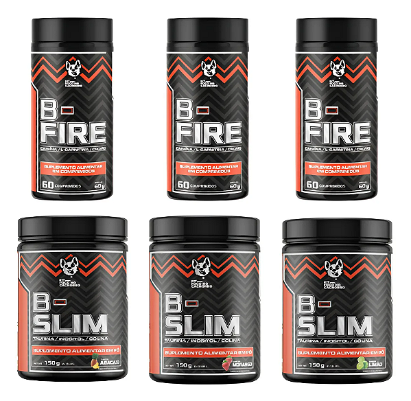 3X KIT EMAGRECEDOR FOGO NO CACHORRO(B-FIRE + B-SLIM) - 13 NUTRITION #DESCONTO