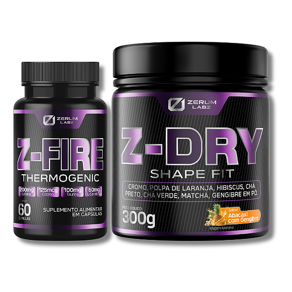 KIT EMAGRECEDOR ZERUM (Z-FIRE + Z-DRY) - ZERUM LABZ #DESCONTO