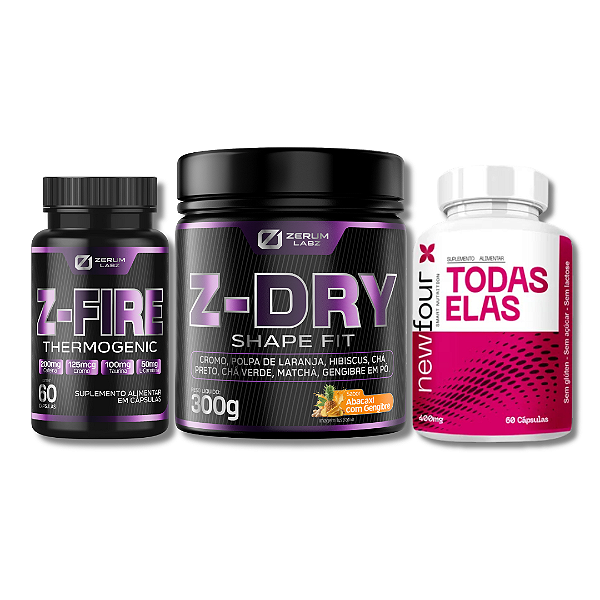 KIT LINDA E MAGRA (Z-FIRE + Z-DRY + TODAS ELAS) - ZERUM LABZ #DESCONTO