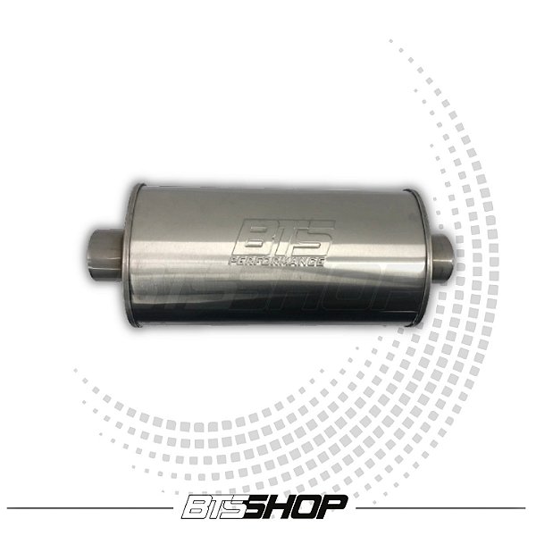 Abafador BTS Performance Em Aço Inox 430 Escovado Oval 400mm 3,0" Pol