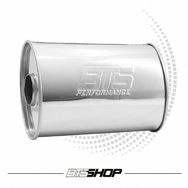 Abafador em aço inox 304 para escapamento - Modelo Oval 2.1/2" 300mm