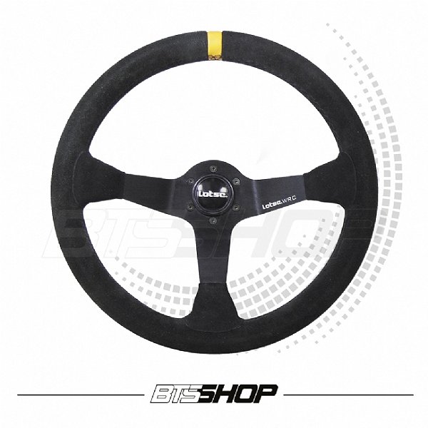 Volante Lotse WRC-PA Camurça Tarja Amarela 350mm