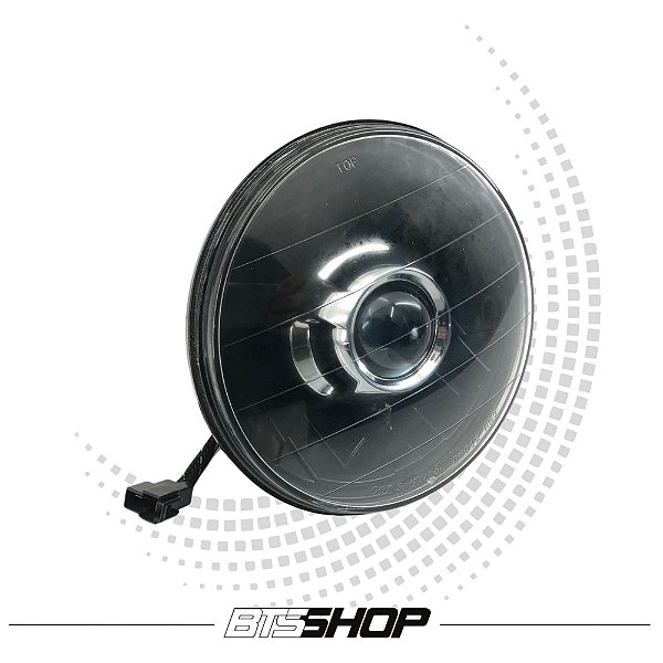 Farol  Com Projetor Redondo 7"Pol Universal Fusca Kombi Opala