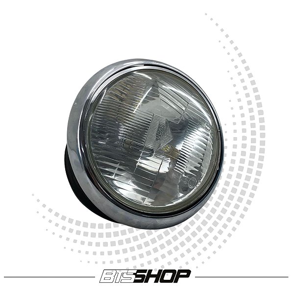 Farol Redondo 7"Pol Paralelo Dianteiro Mini Cooper 1967 (Par)