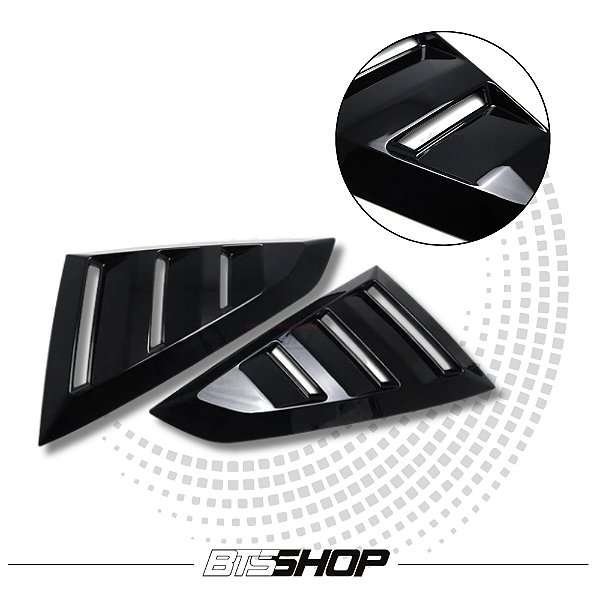 Veneziana Vidro Lateral Traseiro Preto Brilhante Ford Mustang 2024+