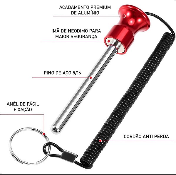 Pino seletor de pesos vermelho
