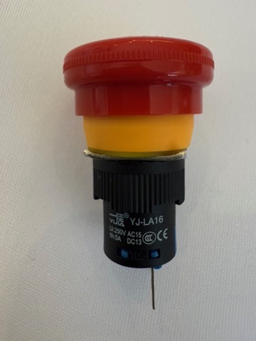 Botão de emergência para simulador de escada