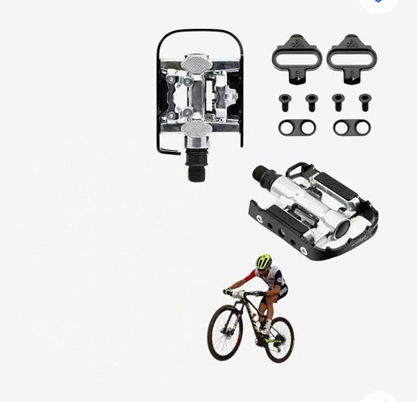 Pedal MTB com clip e tacos padrão shimano