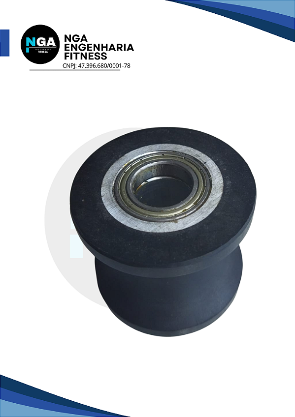 Roda de borracha rolamento 6804