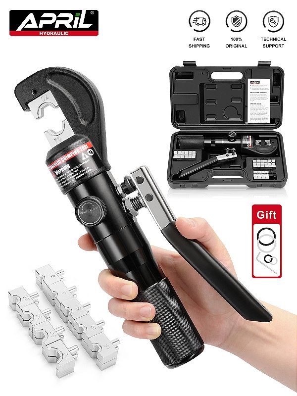 Alicate hidraúlico prensa terminais de cabo de aço