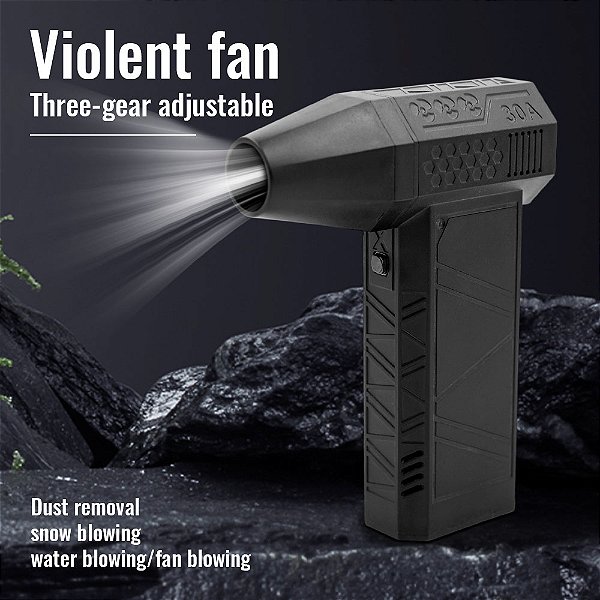 Mini Turbo Jet Fan Espanador de ar elétrico com 3 engrenagens ajustáveis 130000