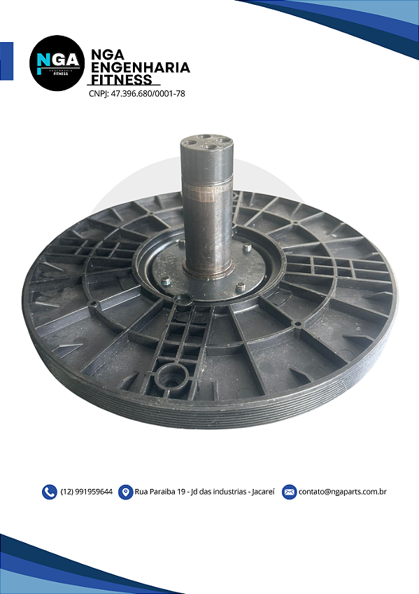 Eixo Central com Polia para Bicicleta Spinning Starke S300 v2