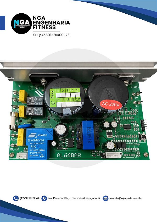 Placa de controle esteira Speedo TR7 - MODELO ANTIGO