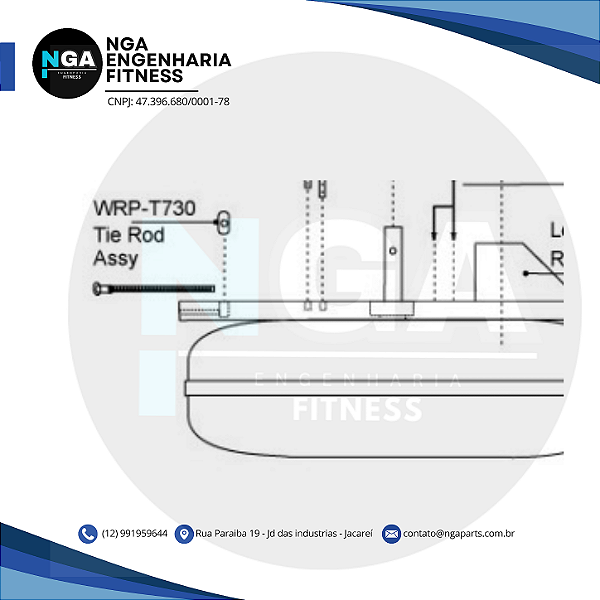 Porca de Travamento Tie Rod WRP-P730 para Remos