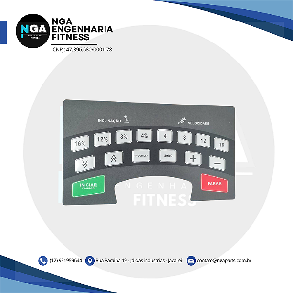 Adesivo Cobertura Teclado Esteira Speedo TR9 PRO
