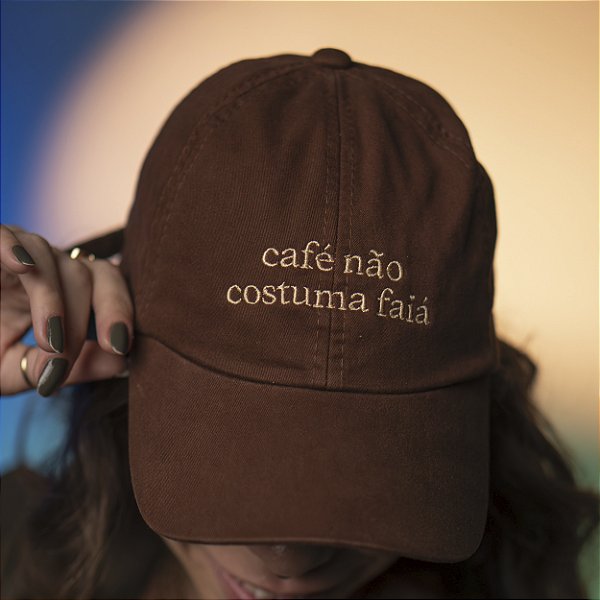 Boné Café não costumo a faiá marrom