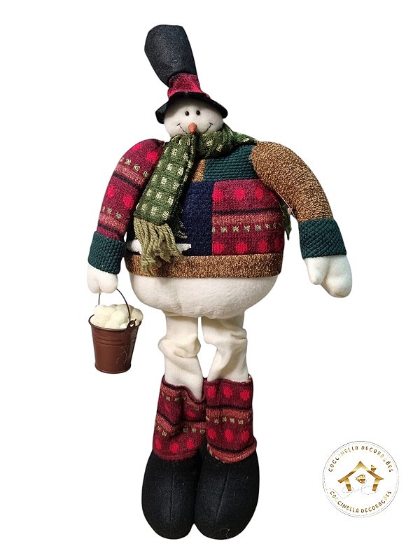 BONECO DE NEVE COM BALDE