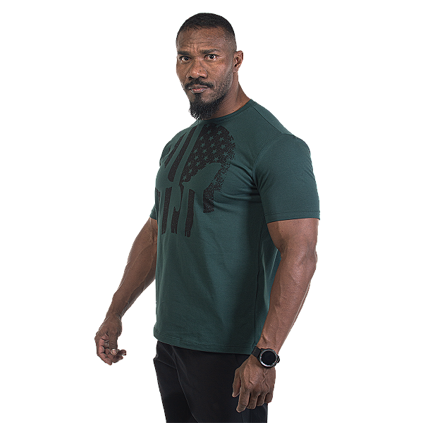 CAMISETA BLACK SKULL MILITARY FLAG