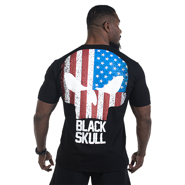 CAMISETA BLACK SKULL BLACK FLAG