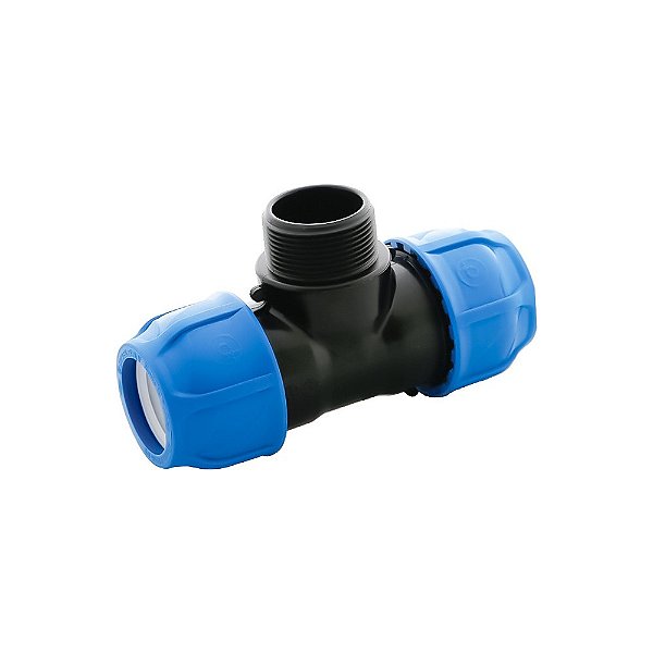 Tê De Compressão PP 50x50mm - Rosca Macho 2''